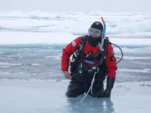 NOAA Diver Wearing a Drysuit